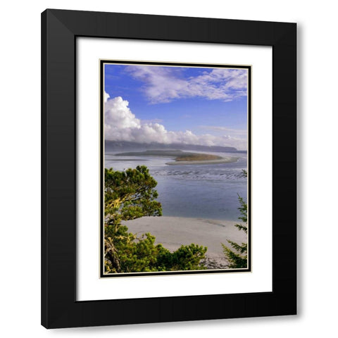 Oregon Netarts Bay in Cape Lookout State Park Black Modern Wood Framed Art Print with Double Matting by Terrill, Steve