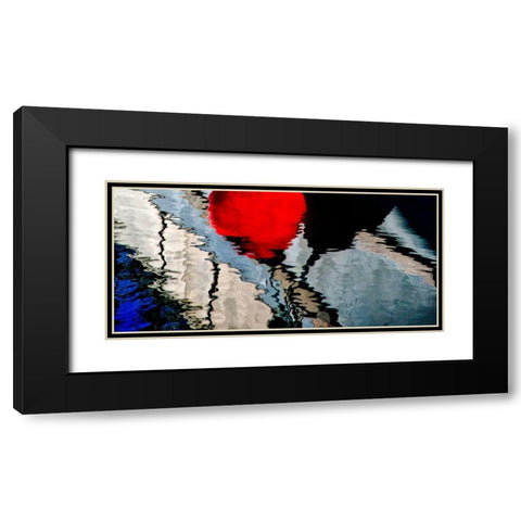 Oregon-Charleston Abstract reflection of buoys on commercial fishing boat Black Modern Wood Framed Art Print with Double Matting by Jaynes Gallery