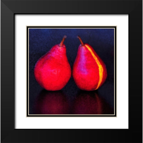 Oregon-Coos Bay Pair of Starkrimson pears Black Modern Wood Framed Art Print with Double Matting by Jaynes Gallery