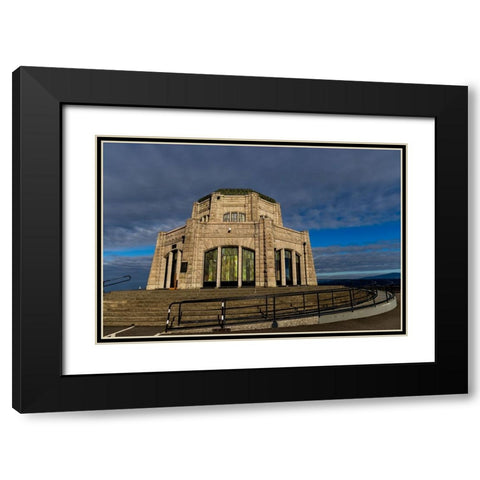 Vista House at Crown Point in Multnomah County-Oregon-USA Black Modern Wood Framed Art Print with Double Matting by Haney, Chuck