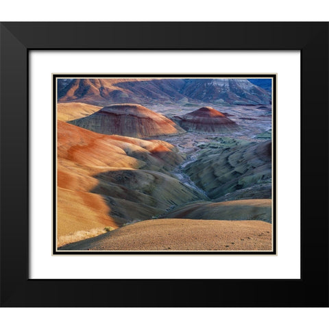 Painted Hills at John Day Fossil Beds National Monument-Oregon Black Modern Wood Framed Art Print with Double Matting by Garber, Howie