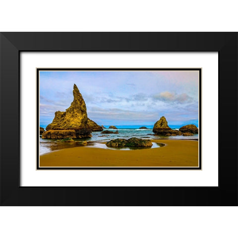 USA-Oregon-Bandon-Beach Black Modern Wood Framed Art Print with Double Matting by Restuccia, Joe III