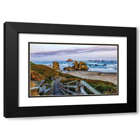 USA-Oregon-Bandon-Beach Black Modern Wood Framed Art Print with Double Matting by Restuccia, Joe III