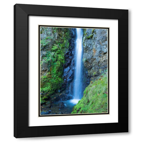 Oregon-Columbia River Gorge National Scenic Area-Warren Creek-at Hole in the Wall Falls Black Modern Wood Framed Art Print with Double Matting by Wild, Jamie and Judy