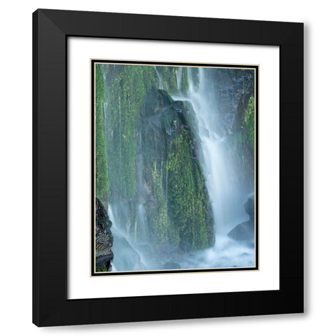 Oregon-Columbia River Gorge National Scenic Area-Lancaster Falls Black Modern Wood Framed Art Print with Double Matting by Wild, Jamie and Judy
