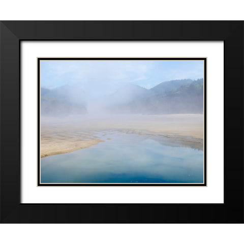 Oregon-Hug Point Foggy beach Black Modern Wood Framed Art Print with Double Matting by Wild, Jamie and Judy