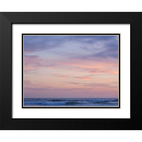 Oregon-Cape Arch-Pacific ocean evening light on surf Black Modern Wood Framed Art Print with Double Matting by Gulin, Sylvia