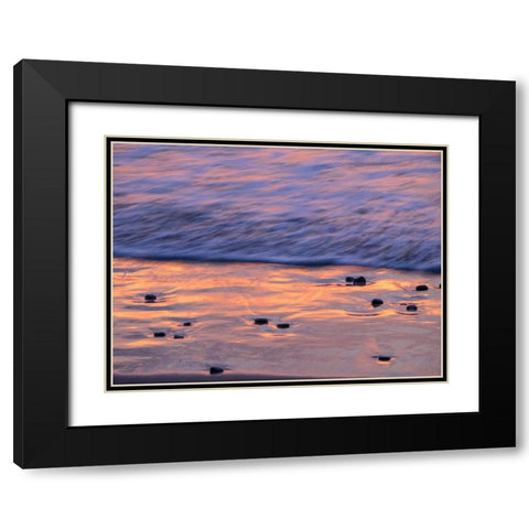 Oregon-Cape Arch-Pacific ocean evening light on surf Black Modern Wood Framed Art Print with Double Matting by Gulin, Sylvia