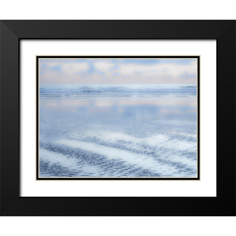 Oregon-Cannon Beach and a dreamy view of the beach at low tide Black Modern Wood Framed Art Print with Double Matting by Gulin, Sylvia