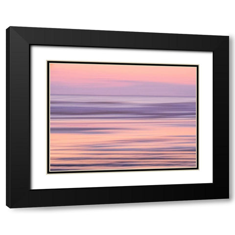 Oregon-Cannon Beach and a dreamy view of the beach at low tide at sunset Black Modern Wood Framed Art Print with Double Matting by Gulin, Sylvia