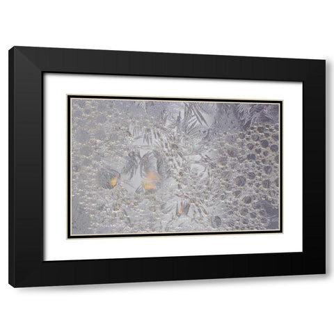 Pennsylvania Frosty window pane and soap bubbles Black Modern Wood Framed Art Print with Double Matting by Anon, Ellen