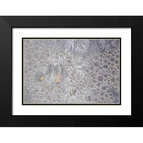 Pennsylvania Frosty window pane and soap bubbles Black Modern Wood Framed Art Print with Double Matting by Anon, Ellen