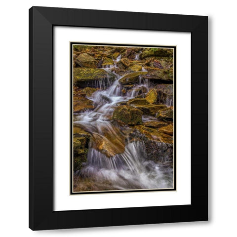 Pennsylvania, Ricketts Glen SP Kitchen Creek Black Modern Wood Framed Art Print with Double Matting by OBrien, Jay