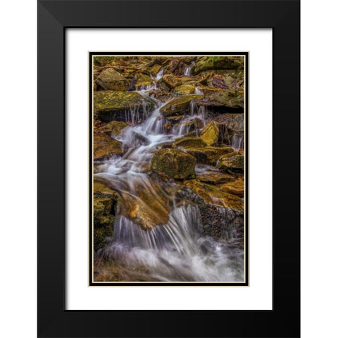Pennsylvania, Ricketts Glen SP Kitchen Creek Black Modern Wood Framed Art Print with Double Matting by OBrien, Jay