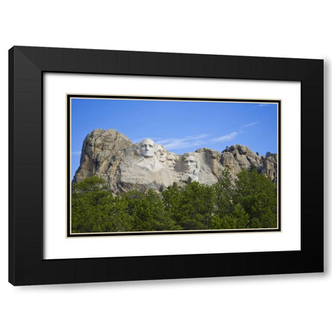 South Dakota Overview of Mount Rushmore Black Modern Wood Framed Art Print with Double Matting by Lord, Fred
