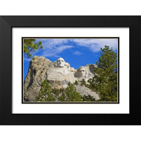 South Dakota Overview of Mount Rushmore Black Modern Wood Framed Art Print with Double Matting by Lord, Fred