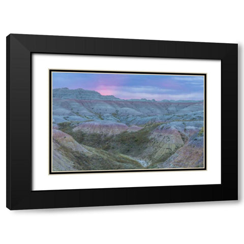 South Dakota, Badlands NP Wilderness landscape Black Modern Wood Framed Art Print with Double Matting by Illg, Cathy and Gordon
