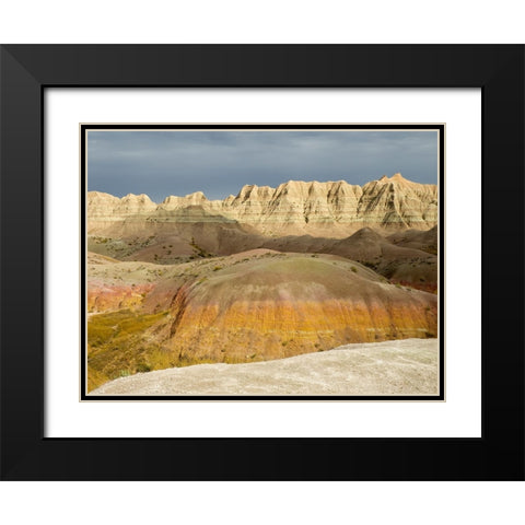 South Dakota- Badlands National Park. Badlands rock formations Black Modern Wood Framed Art Print with Double Matting by Wild, Jamie and Judy
