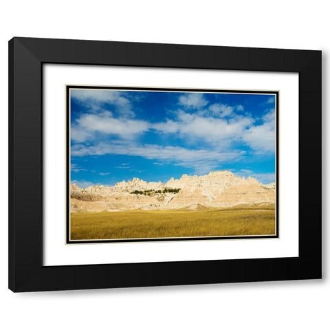 South Dakota- Badlands National Park. Mixed-grass Prairie and Badlands rock formations Black Modern Wood Framed Art Print with Double Matting by Wild, Jamie and Judy