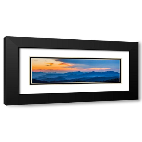 View of Smoky Mountain Range from Clingmans Dome Black Modern Wood Framed Art Print with Double Matting by Miller, Anna