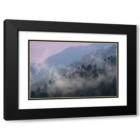 Mountain Clouds at Newfound Gap-Smoky Mountains National Park-Tennessee-USA Black Modern Wood Framed Art Print with Double Matting by Miller, Anna