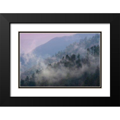 Mountain Clouds at Newfound Gap-Smoky Mountains National Park-Tennessee-USA Black Modern Wood Framed Art Print with Double Matting by Miller, Anna