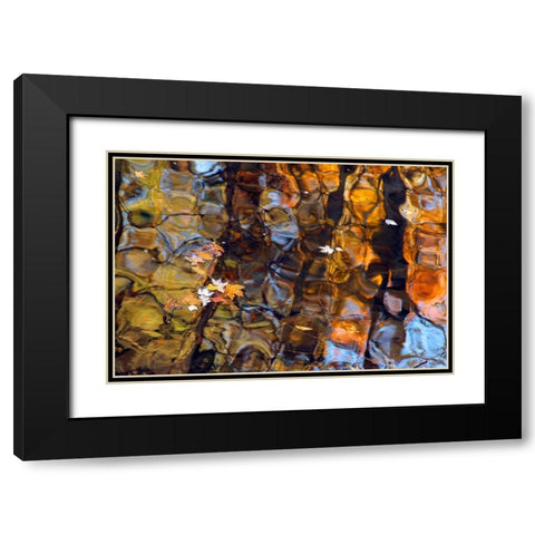 Reflections in Smoky Mountain Creek-Tennessee-USA Black Modern Wood Framed Art Print with Double Matting by Miller, Anna