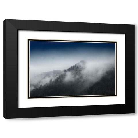 Mountain Clouds at Newfound Gap-Smoky Mountains National Park-Tennessee-USA Black Modern Wood Framed Art Print with Double Matting by Miller, Anna