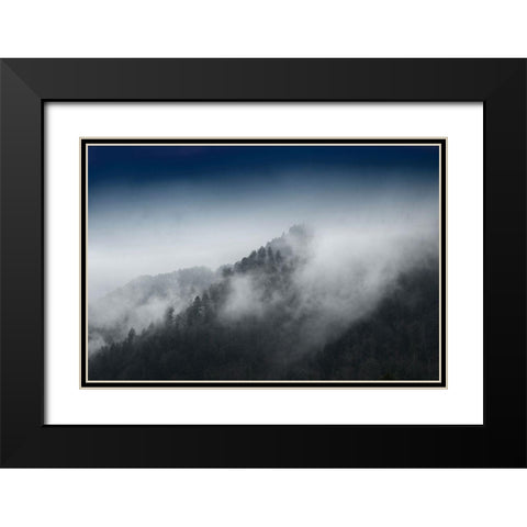 Mountain Clouds at Newfound Gap-Smoky Mountains National Park-Tennessee-USA Black Modern Wood Framed Art Print with Double Matting by Miller, Anna