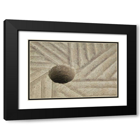 TN, Great Smoky Mts Old grinding wheel at a mill Black Modern Wood Framed Art Print with Double Matting by Flaherty, Dennis