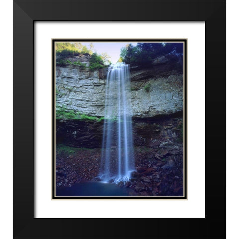 Tennessee, Fall Creek Falls SP, Fall Creek Falls Black Modern Wood Framed Art Print with Double Matting by Talbot Frank, Christopher