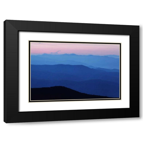 TN, Great Smoky Mts, Blue Mountain landscape Black Modern Wood Framed Art Print with Double Matting by Flaherty, Dennis