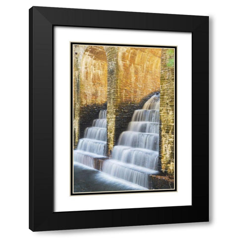 TN, Cumberland Mountain SP Dam spillway Black Modern Wood Framed Art Print with Double Matting by Paulson, Don