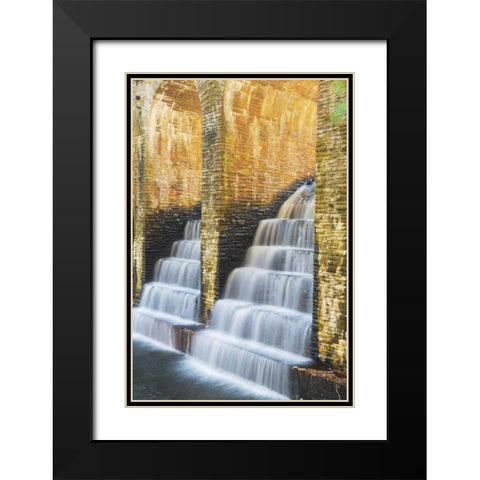 TN, Cumberland Mountain SP Dam spillway Black Modern Wood Framed Art Print with Double Matting by Paulson, Don