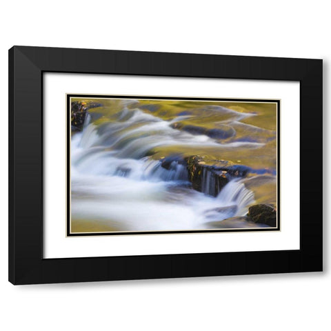 TN, Cherokee NF Reflections on North River Black Modern Wood Framed Art Print with Double Matting by Paulson, Don