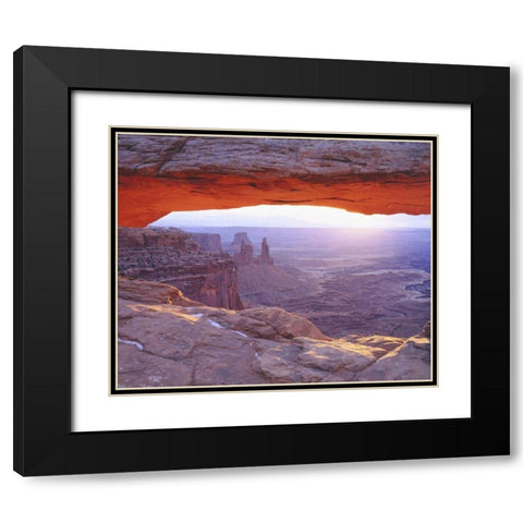 UT, Canyonlands NP Sandstone formations, sunrise Black Modern Wood Framed Art Print with Double Matting by Talbot Frank, Christopher