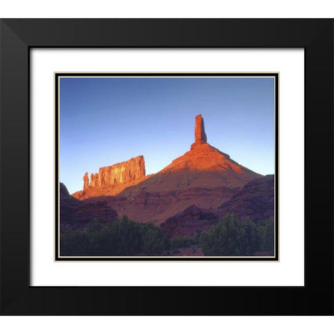 USA, Utah, Sandstone formations at sunset Black Modern Wood Framed Art Print with Double Matting by Talbot Frank, Christopher