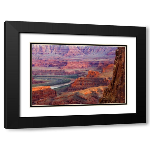 UT, Dead Horse Point View of the Colorado River Black Modern Wood Framed Art Print with Double Matting by Paulson, Don