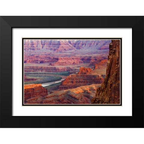 UT, Dead Horse Point View of the Colorado River Black Modern Wood Framed Art Print with Double Matting by Paulson, Don