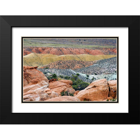USA, Utah, Arches NP View of Salt Valley Black Modern Wood Framed Art Print with Double Matting by Paulson, Don