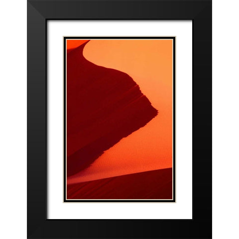 UT, Coral Pink Sand Dunes SP Abstract patterns Black Modern Wood Framed Art Print with Double Matting by Welling, Dave