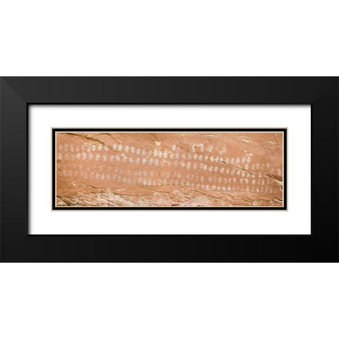 UT, Grand Staircase NM Hundred Hands pictograph Black Modern Wood Framed Art Print with Double Matting by Paulson, Don