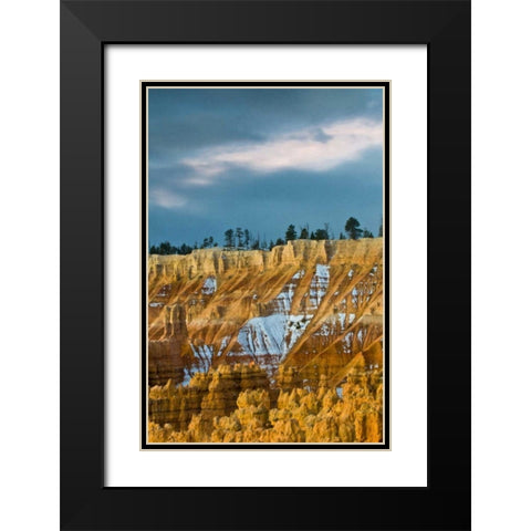UT, Bryce Canyon Autumn snow and hoodoos Black Modern Wood Framed Art Print with Double Matting by Rotenberg, Nancy
