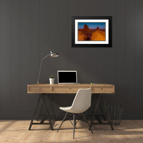 UT, Sunset on Mitten Buttes at Monument Valley Black Modern Wood Framed Art Print with Double Matting by Rotenberg, Nancy