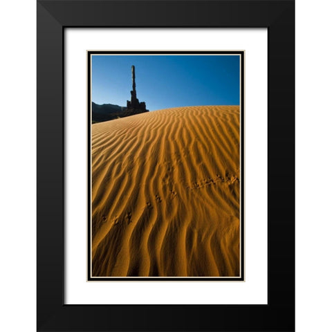 Utah, Monument Valley Totem Pole formations Black Modern Wood Framed Art Print with Double Matting by Rotenberg, Nancy