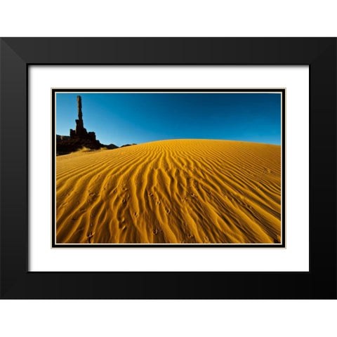 Utah, Monument Valley Totem Pole formations Black Modern Wood Framed Art Print with Double Matting by Rotenberg, Nancy
