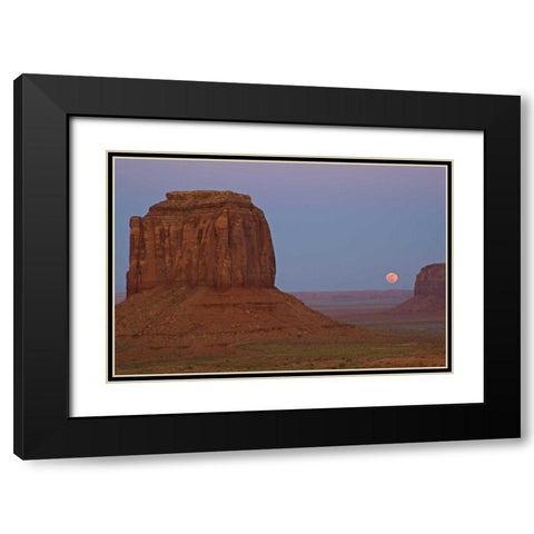 UT, Full moon rising over Monument Valley Black Modern Wood Framed Art Print with Double Matting by Illg, Cathy and Gordon