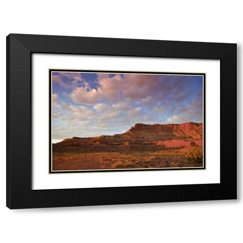 UT, Canyonlands NP Grand View Point Overlook Black Modern Wood Framed Art Print with Double Matting by Lord, Fred