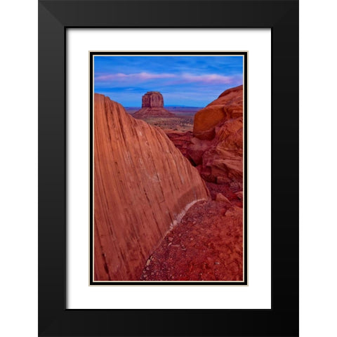 USA, Utah Eroded sandstone formations at sunset Black Modern Wood Framed Art Print with Double Matting by OBrien, Jay