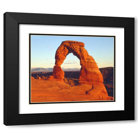 USA, Utah, Arches NP Delicate Arch at sunset Black Modern Wood Framed Art Print with Double Matting by Talbot Frank, Christopher